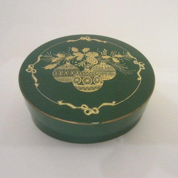 Ottagiri Japan Green Lacquer Gold Painted Ornament Box of Coasters Set - Picture 3 of 10
